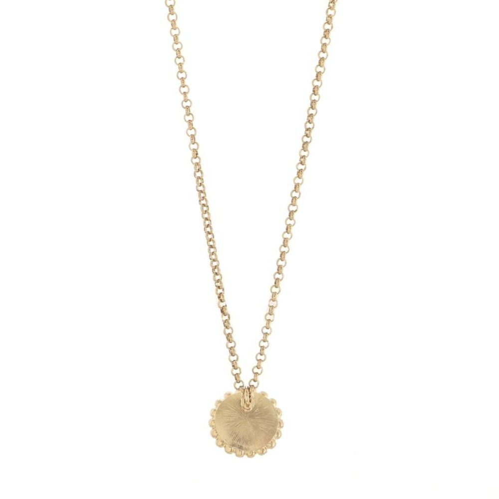 Chanel CC Round Pendant Necklace Metal with Crystals, Faux Pearls and Beads Gold - Picture 3 of 4